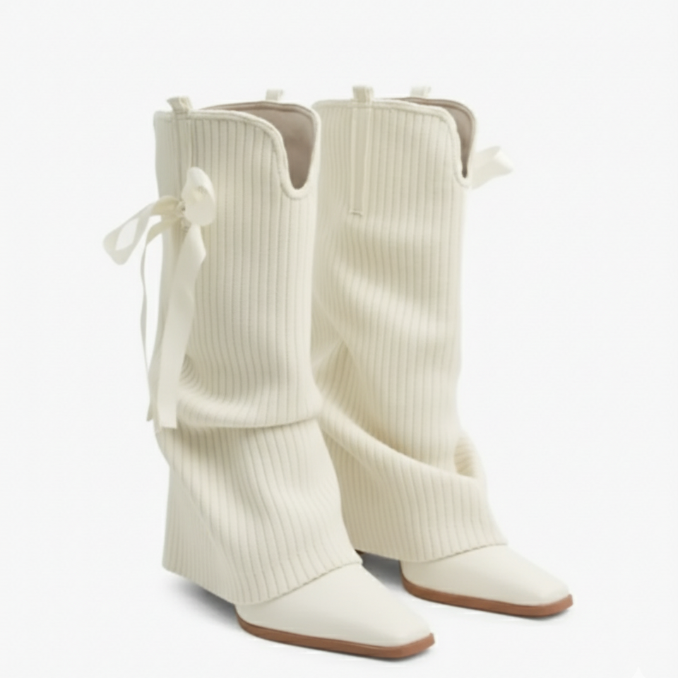 Ribbed Slouch Boots