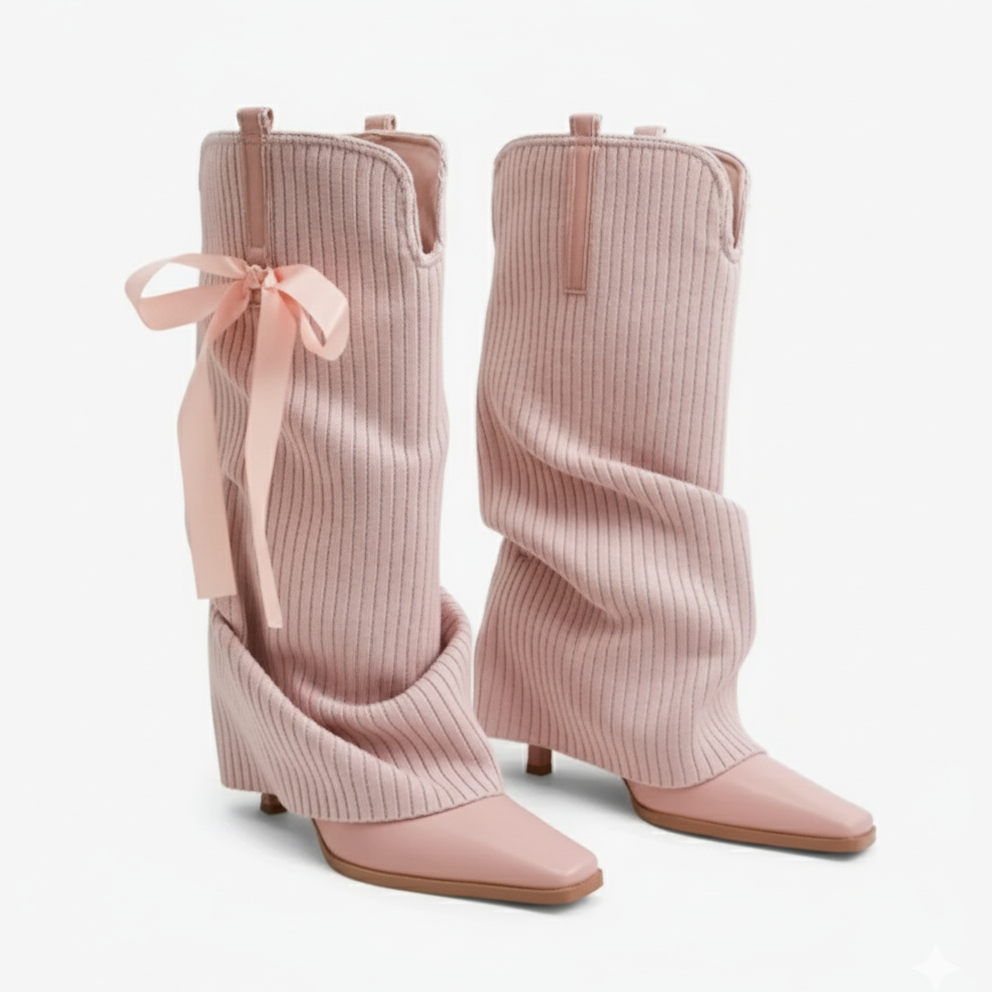 Ribbed Slouch Boots