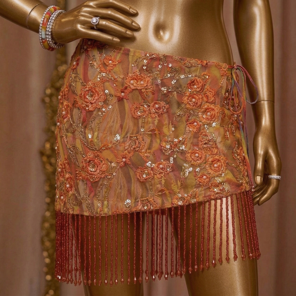 Beaded Kurti Sarong-Bikini