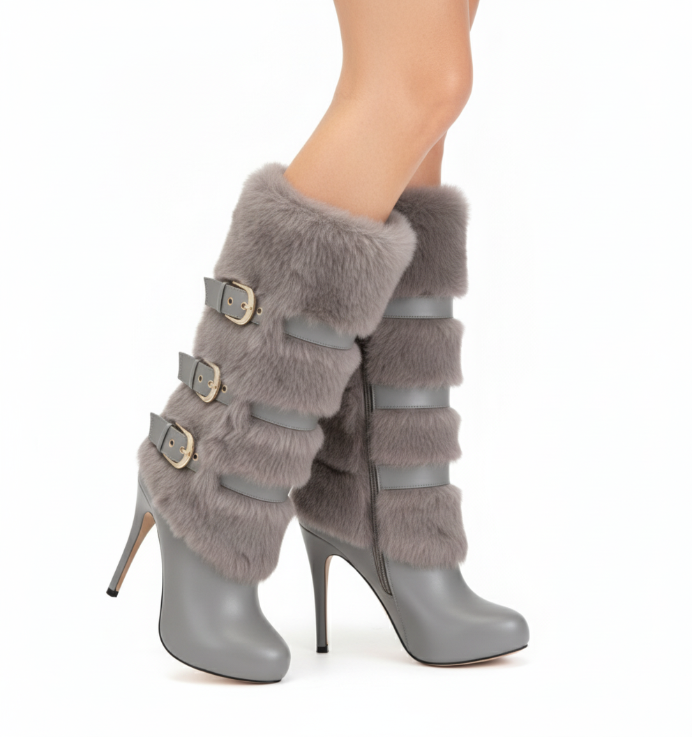 Ice Skater Stiletto Boots