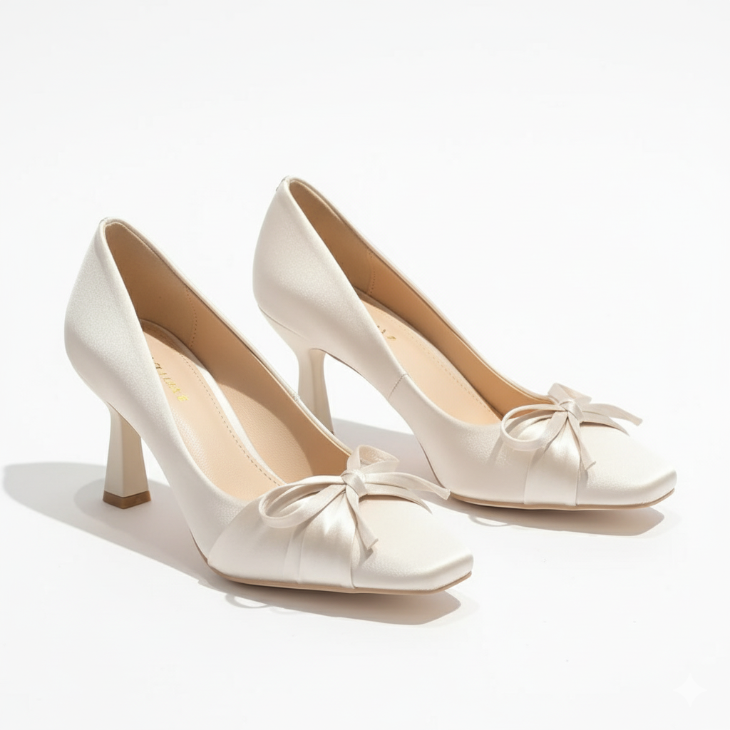 Ballet Bow Kitten Heels