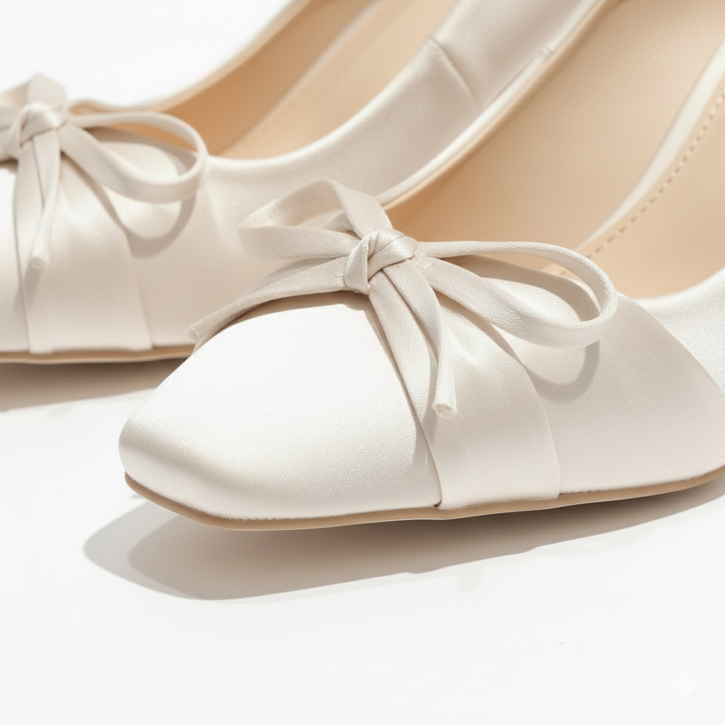 Ballet Bow Kitten Heels