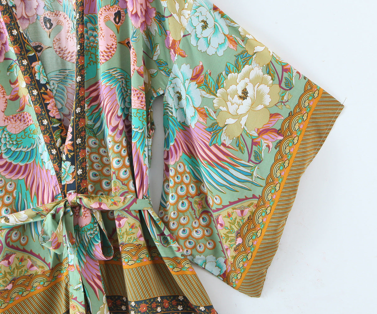 Peacocks Tale Robe (Short)