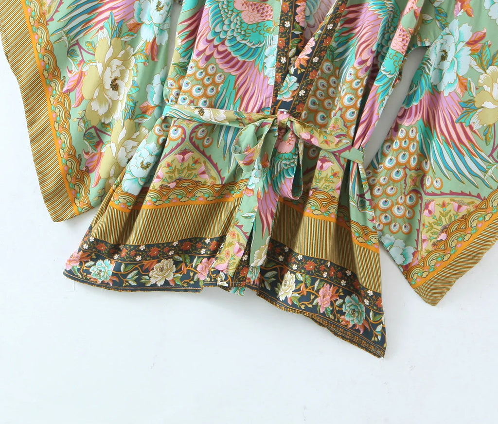 Peacocks Tale Robe (Short)