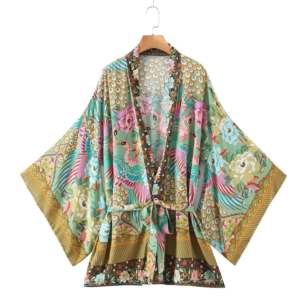 Peacocks Tale Robe (Short)