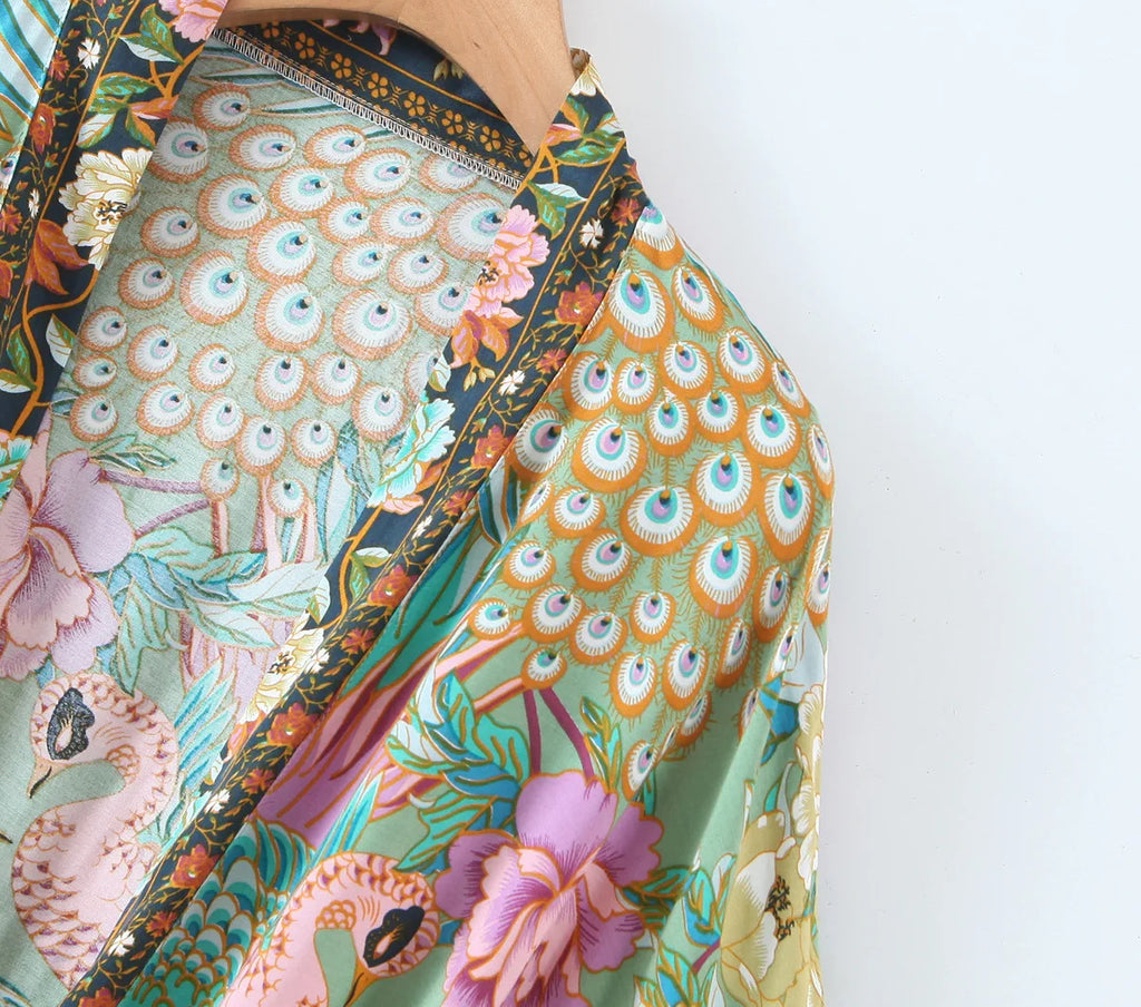 Peacocks Tale Robe (Short)