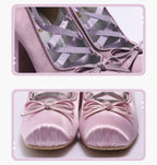 Ballerina Ribbon Platform Heels
