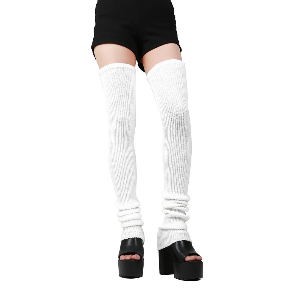 thigh high knit leg warmers