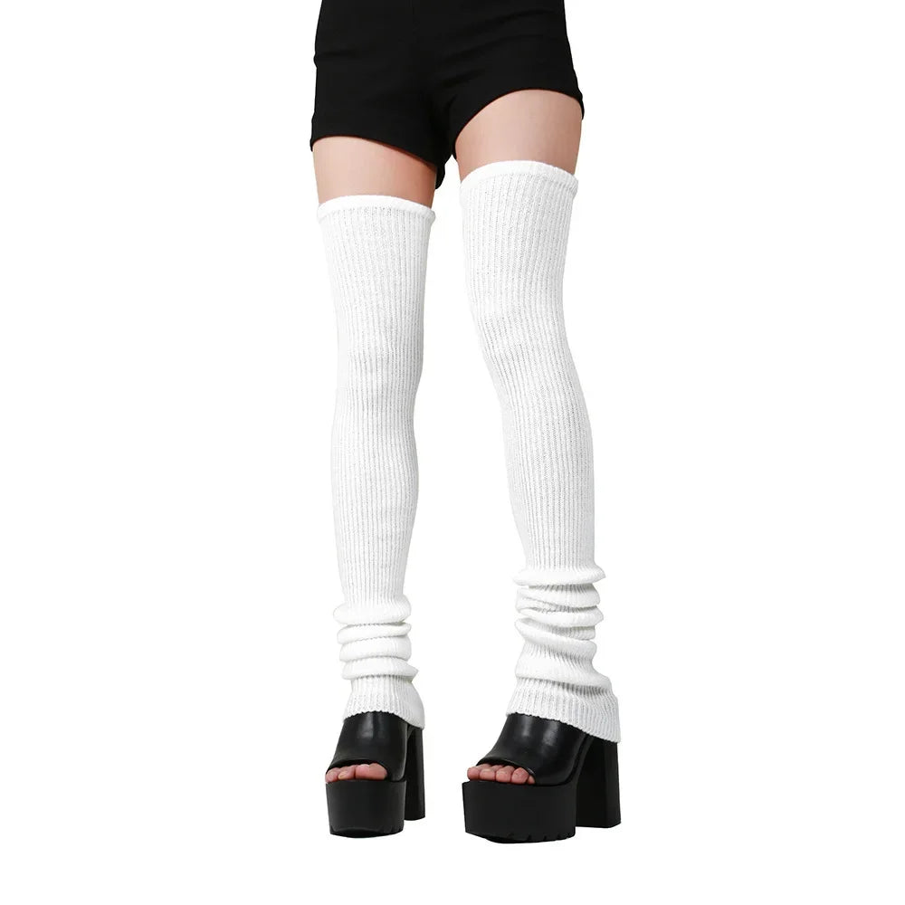 thigh high knit leg warmers