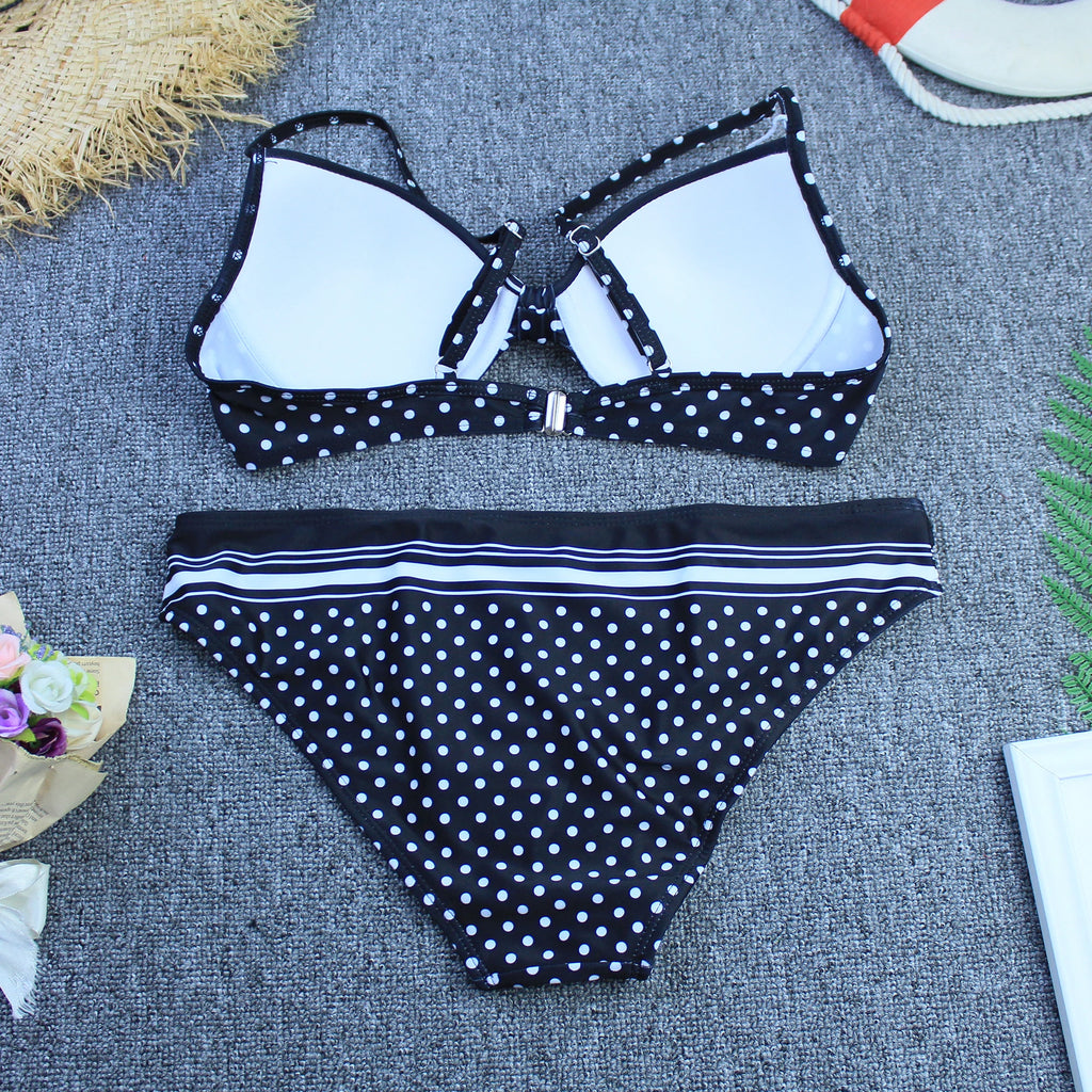 Polka Dot Push Up Bikini