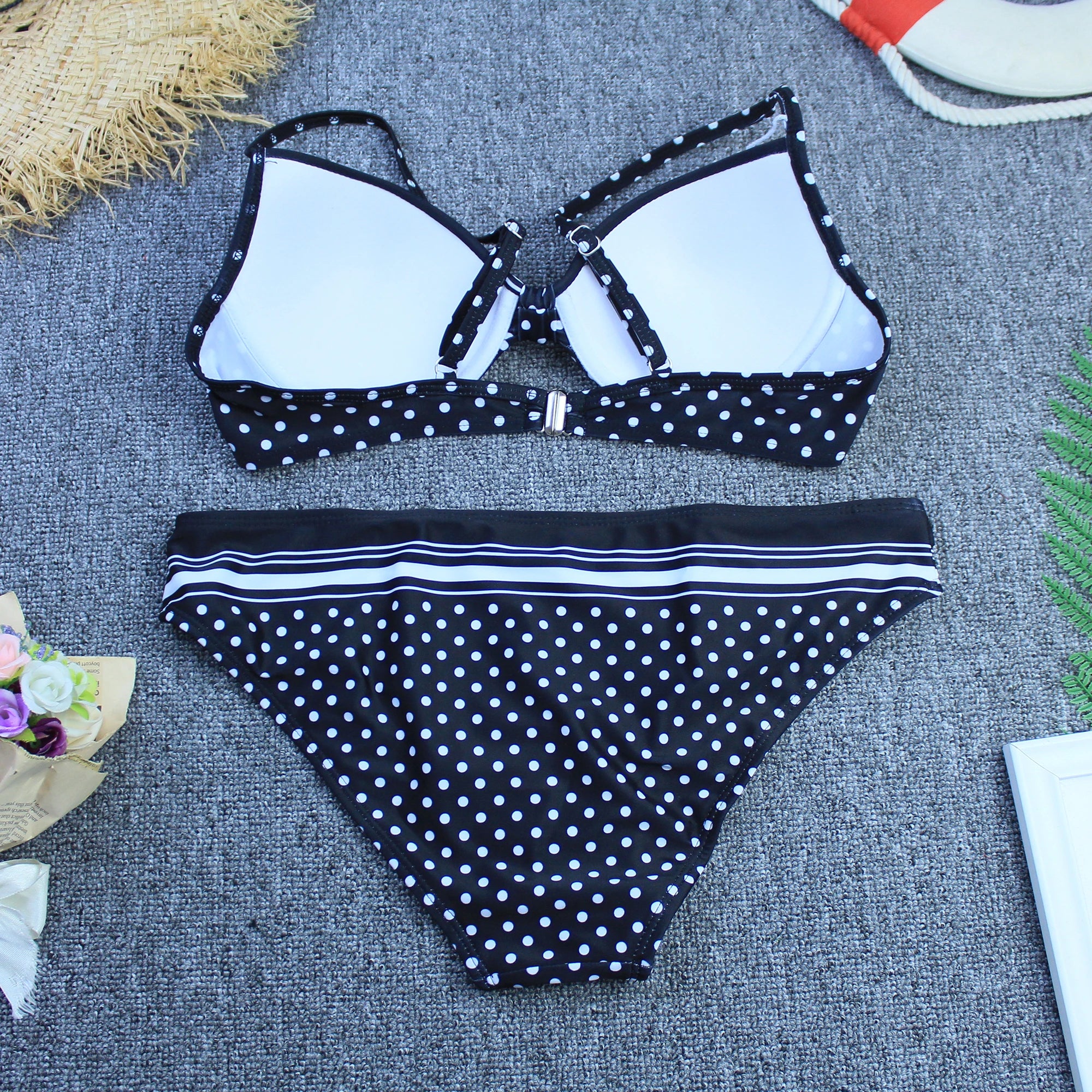 Polka Dot Push Up Bikini