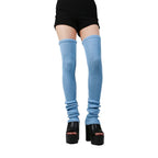 thigh high knit leg warmers