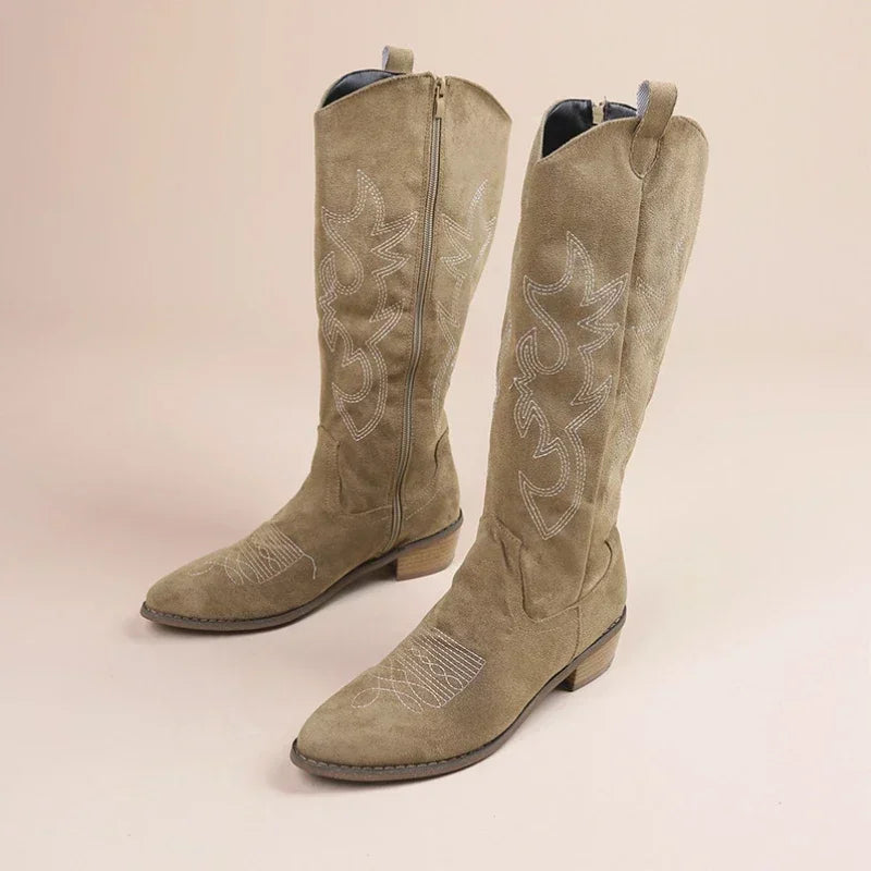 Suede Cowboy Boots