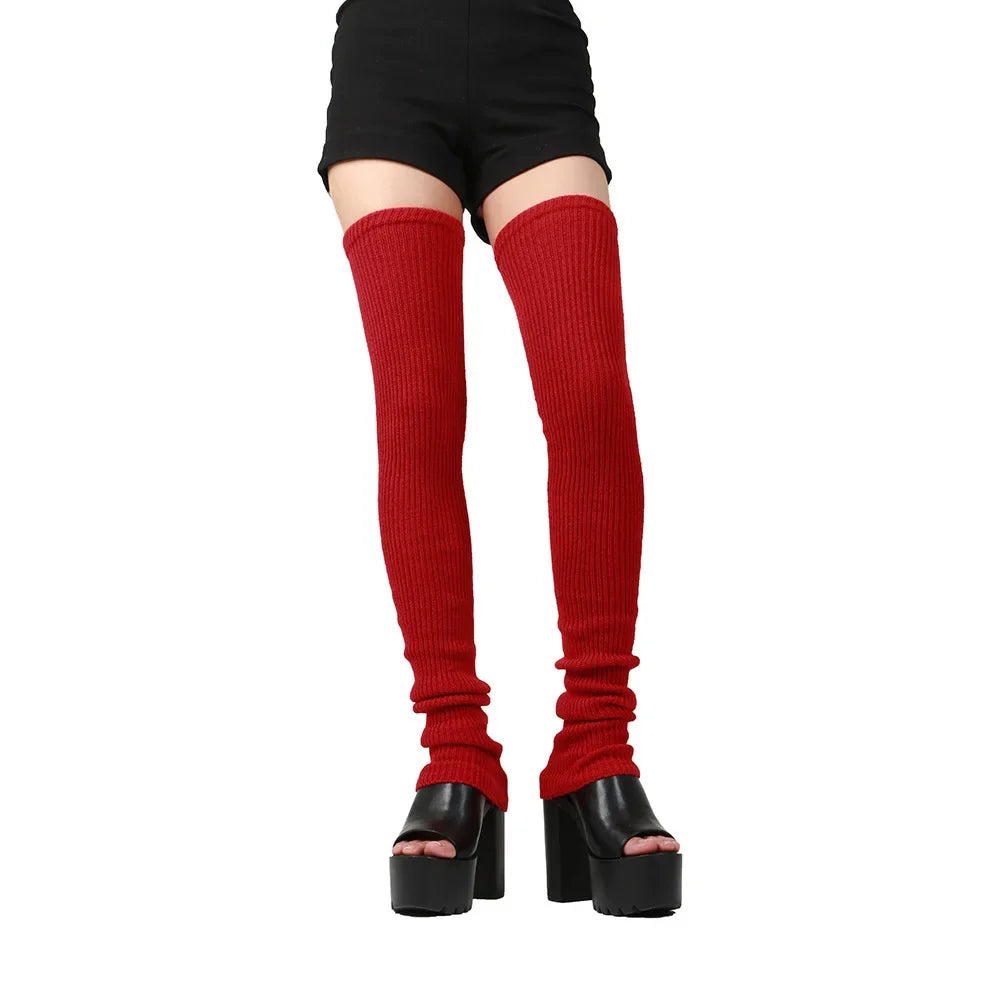 thigh high knit leg warmers
