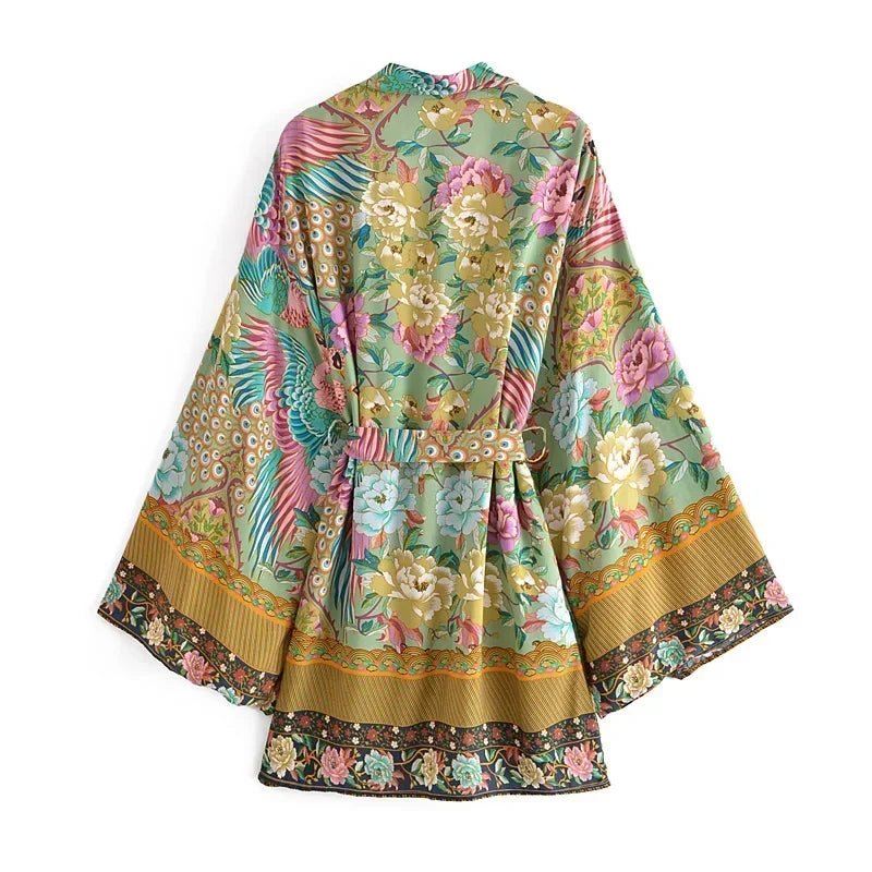 Matcha Jungle Robe (Short)