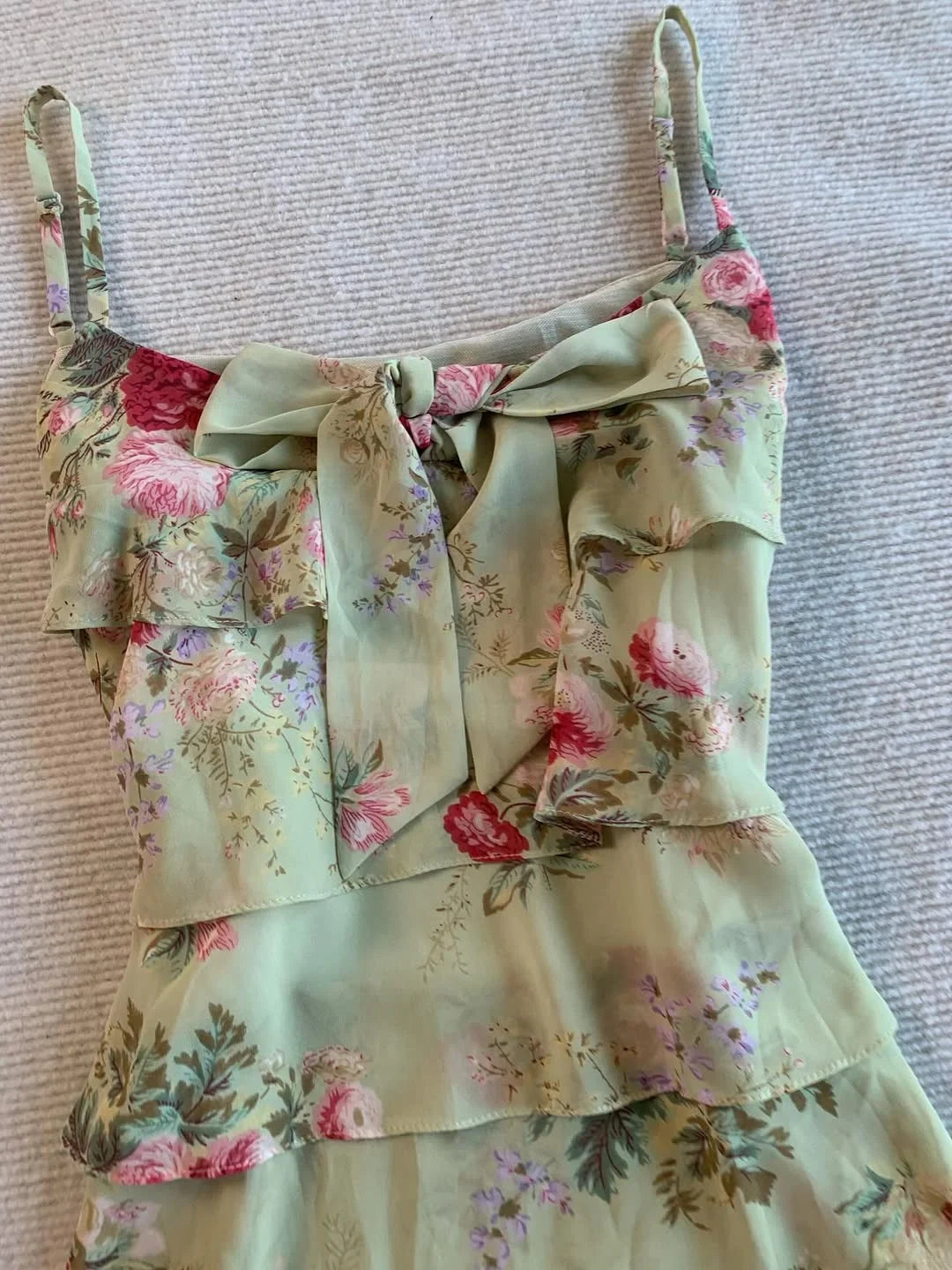 Sexy Tank Top Floral Print Y2k 90s Sweet Women Vintage Harajuku Coquette Basics Crop Top Bow Slim Summer Sling Punk Backless Tee