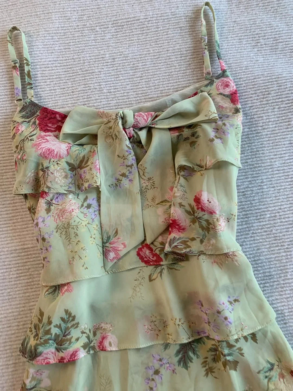 Sexy Tank Top Floral Print Y2k 90s Sweet Women Vintage Harajuku Coquette Basics Crop Top Bow Slim Summer Sling Punk Backless Tee