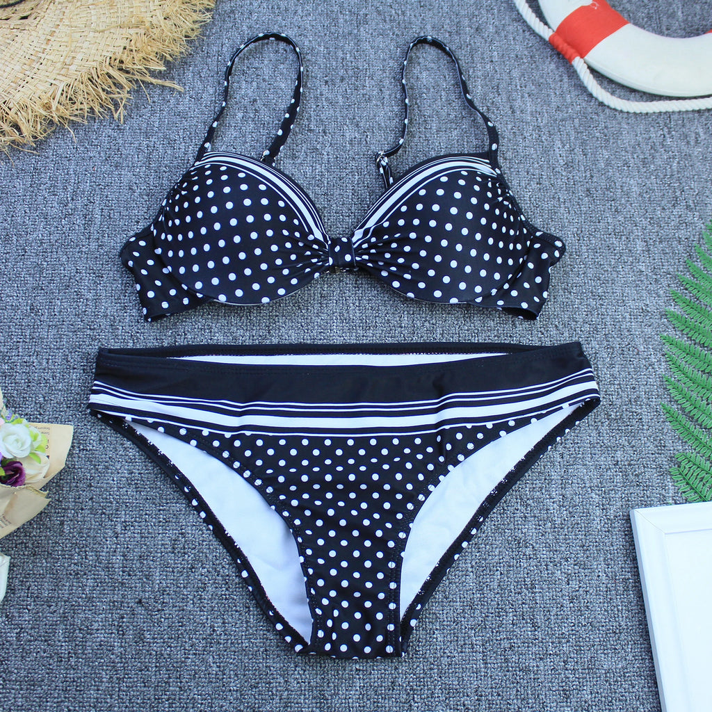 Polka Dot Push Up Bikini