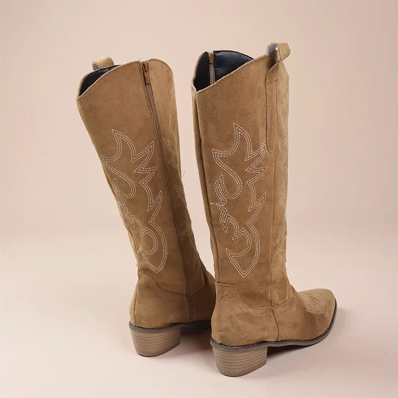 Suede Cowboy Boots