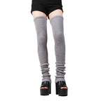 thigh high knit leg warmers