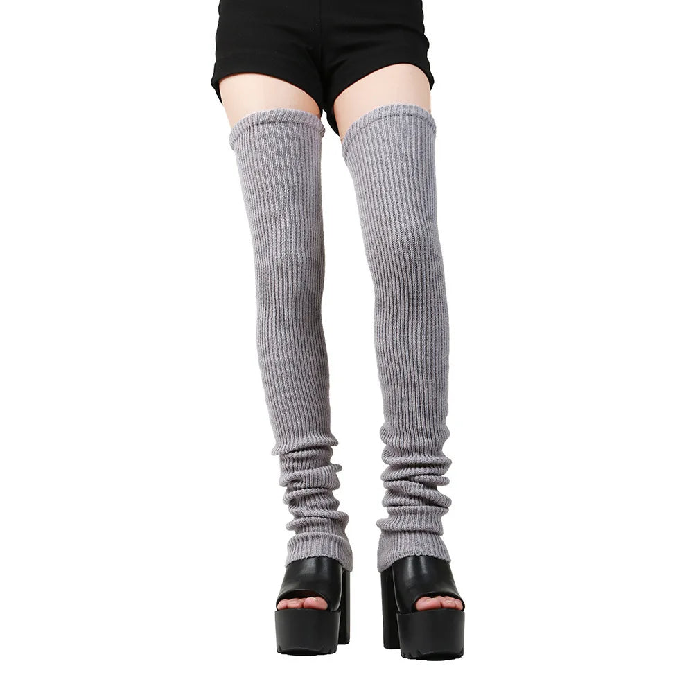 thigh high knit leg warmers