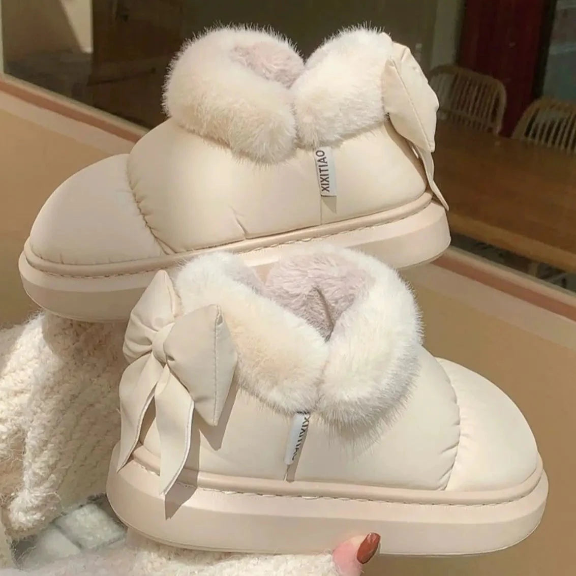 Bow Fur Winter Boots (Waterproof)
