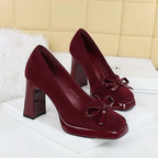 Ballet Bow Platform Heels