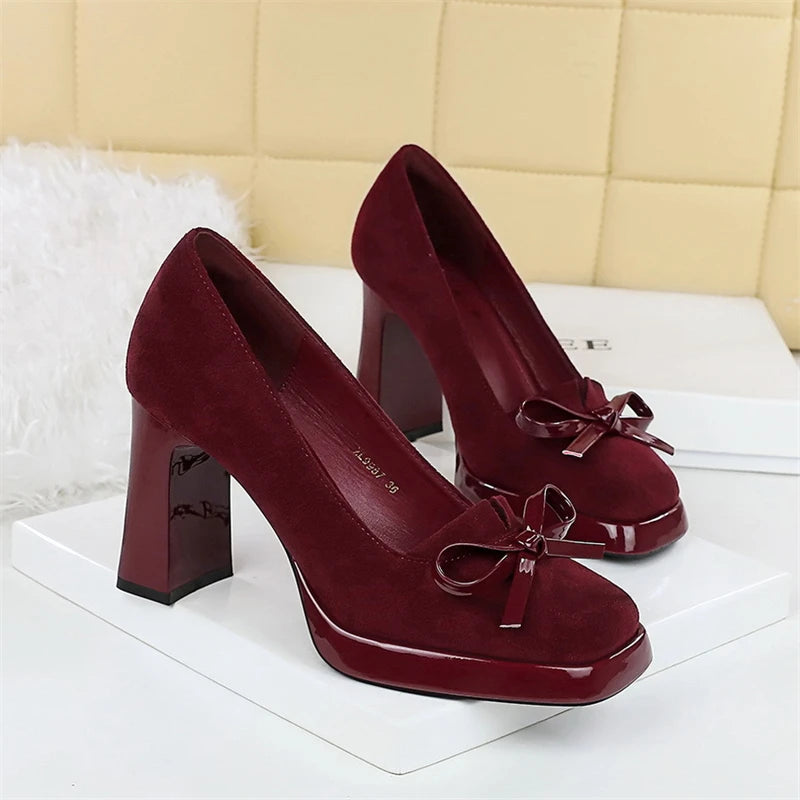 Ballet Bow Platform Heels