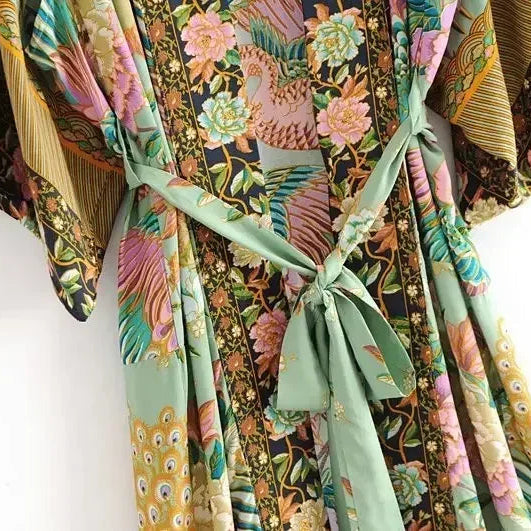 Matcha Jungle Robe