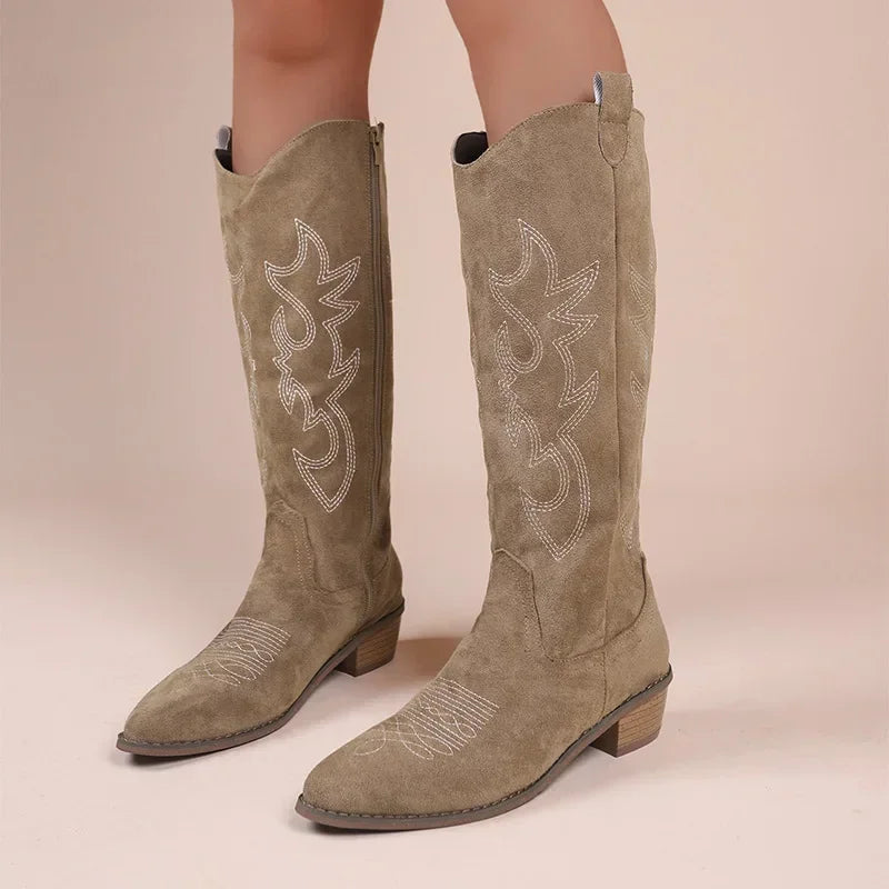 Suede Cowboy Boots
