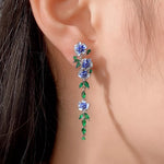 Load image into Gallery viewer, Blue Vines Earrings
