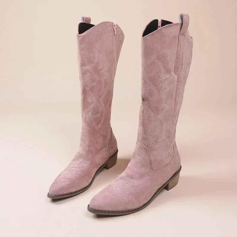 Suede Cowboy Boots