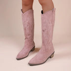 Suede Cowboy Boots