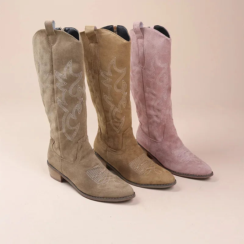 Suede Cowboy Boots