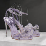 Load image into Gallery viewer, Mesh Embroidered Floral heels
