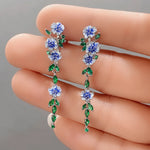 Load image into Gallery viewer, Blue Vines Earrings
