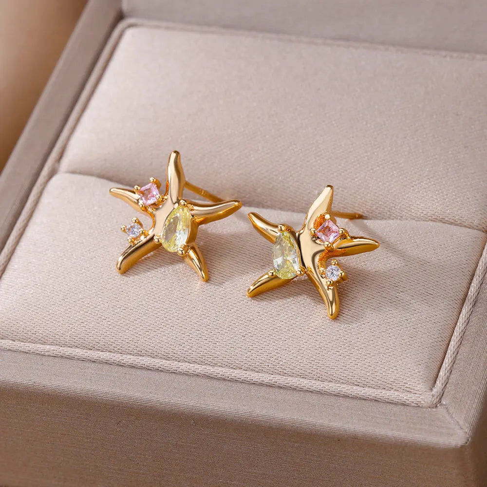 Starfish & Bow Earrings