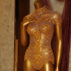 Crystal Drape Mesh Skinsuit