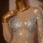 Diamond Studded Skinsuit Dress