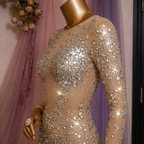 Diamond Studded Skinsuit Dress
