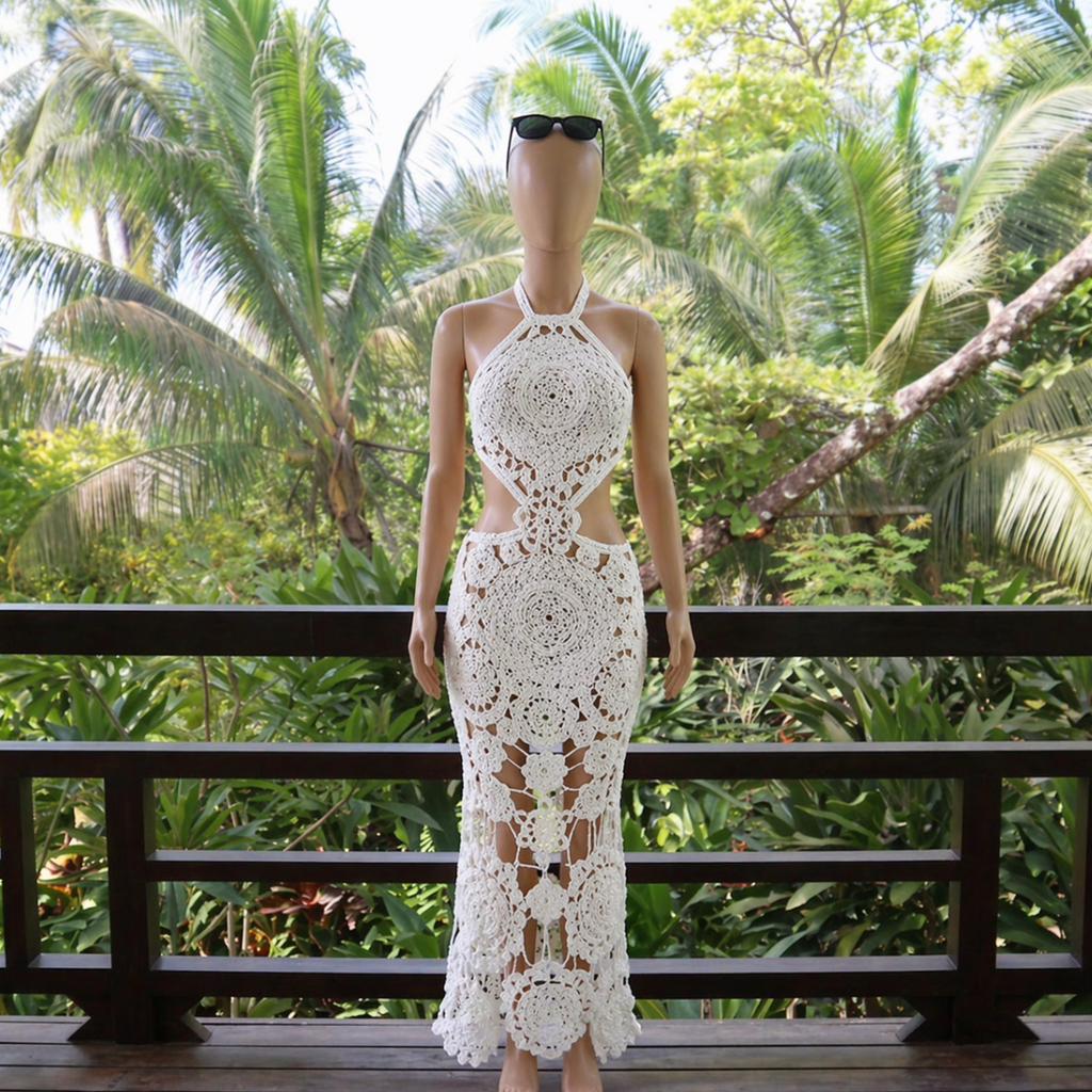 Katherine Crochet Cut-Out Dress