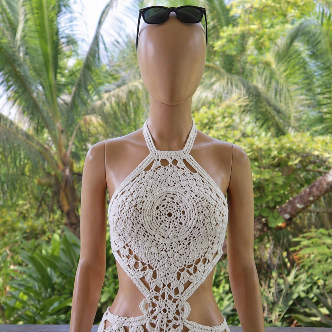 Katherine Crochet Cut-Out Dress
