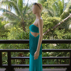 Aquamarine Cut-Out Dress