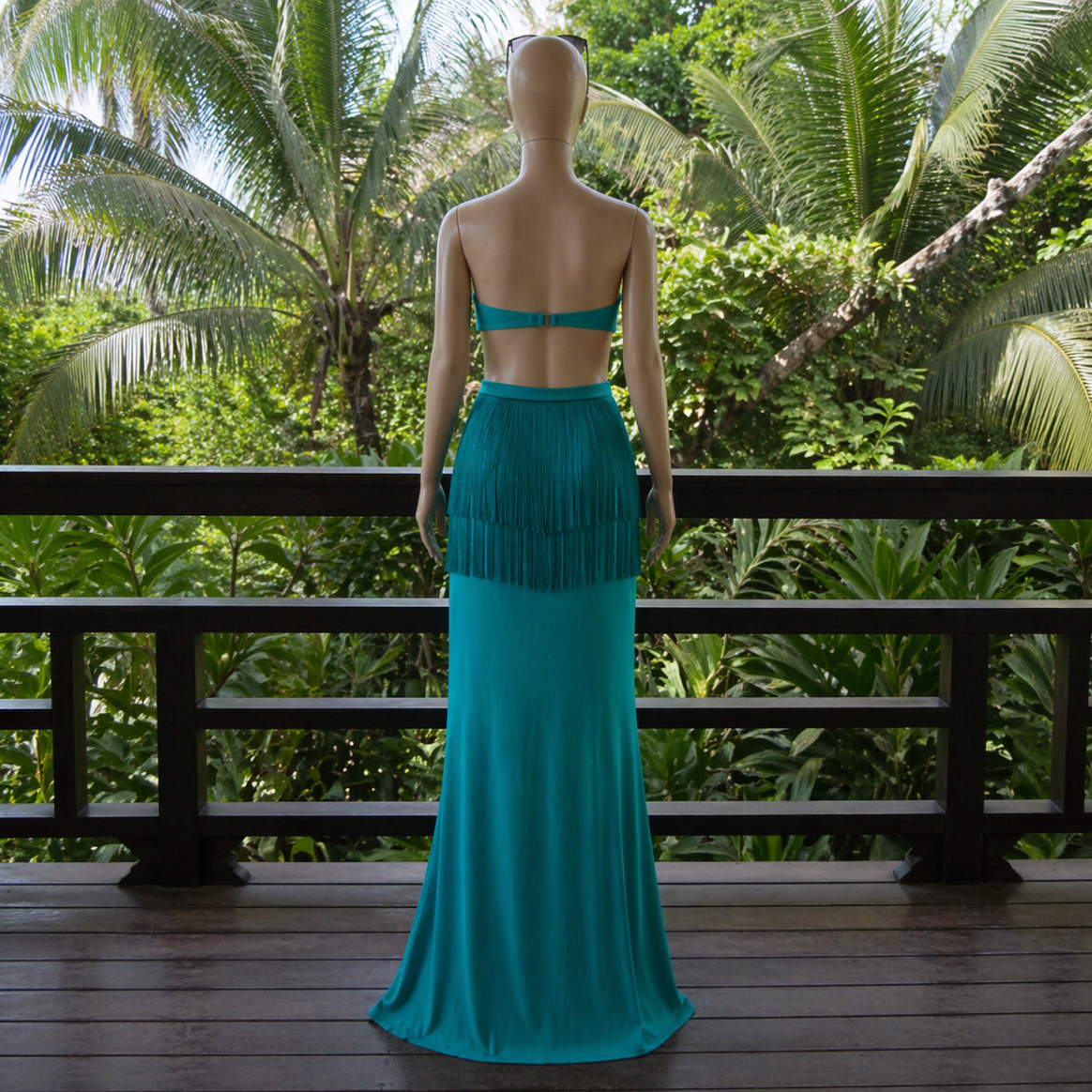 Aquamarine Cut-Out Dress