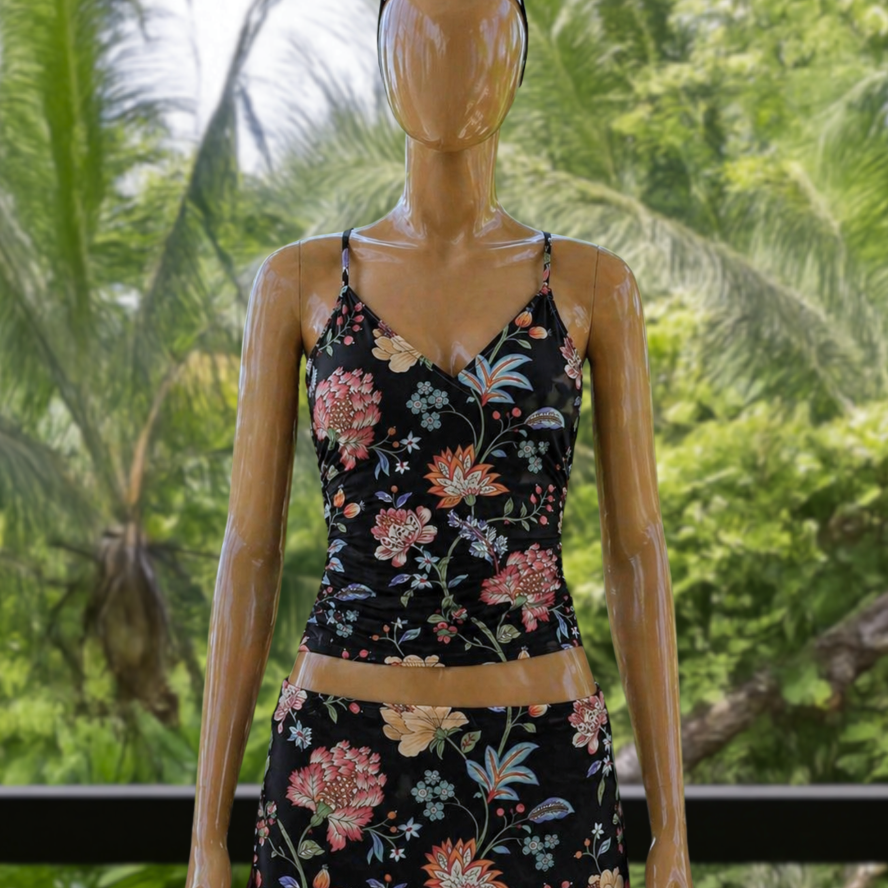 Island Peach Tankini Set