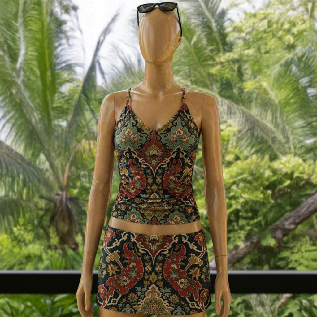 Island Peach Tankini Set