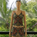 Island Peach Tankini Set