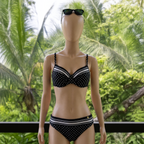 Polka Dot Push Up Bikini