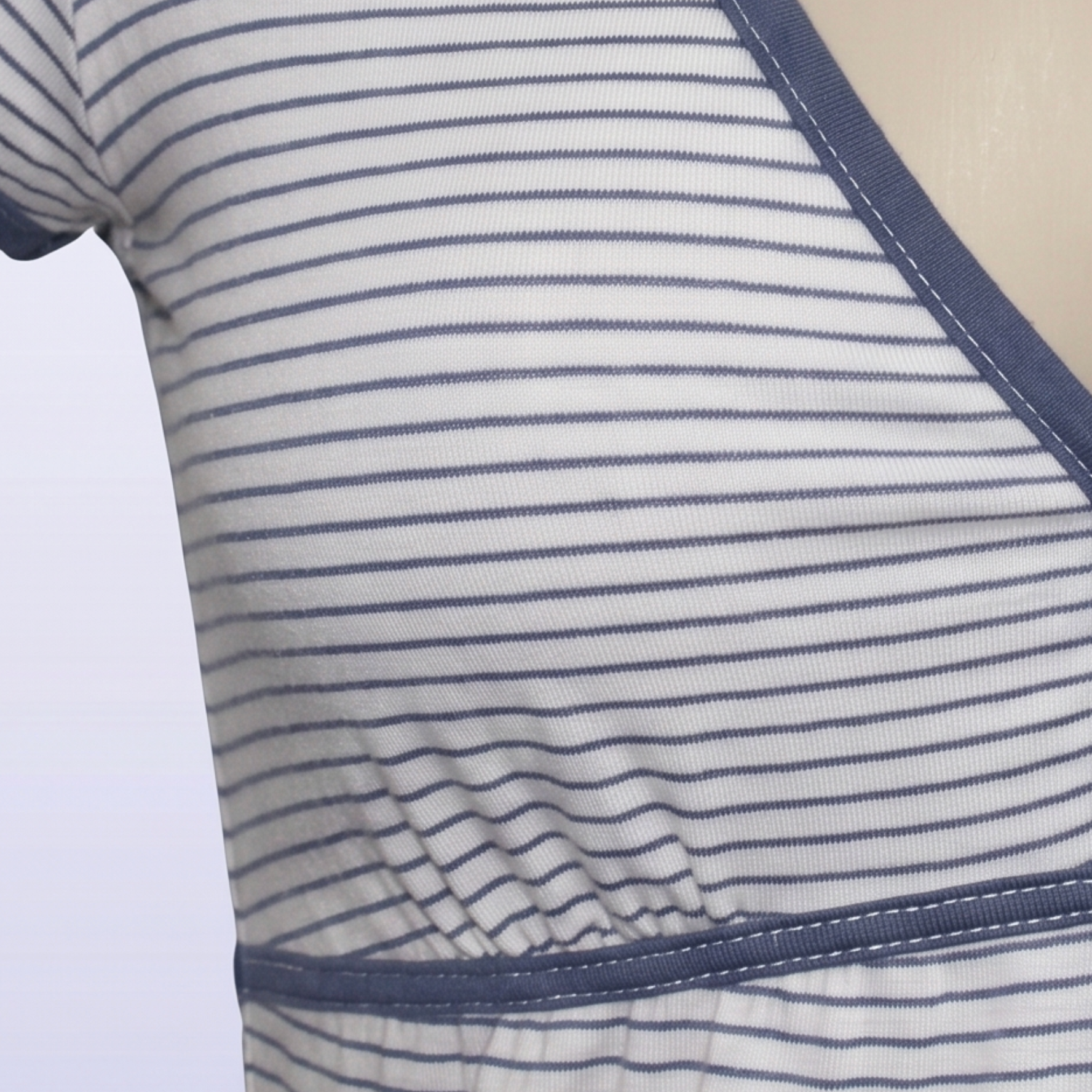 Blue Cotton Candy Striped Babydoll Top