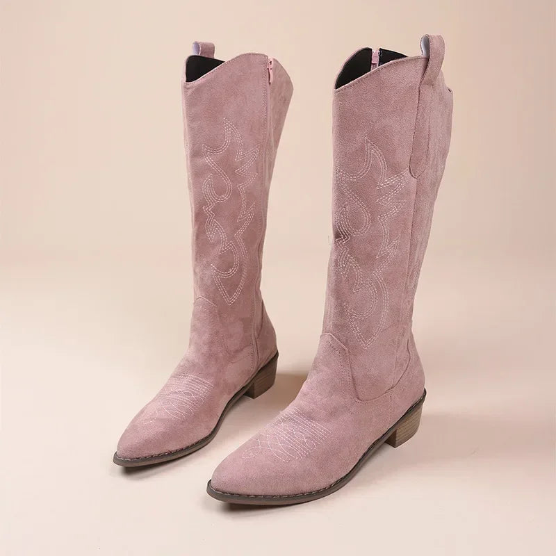 Suede Cowboy Boots